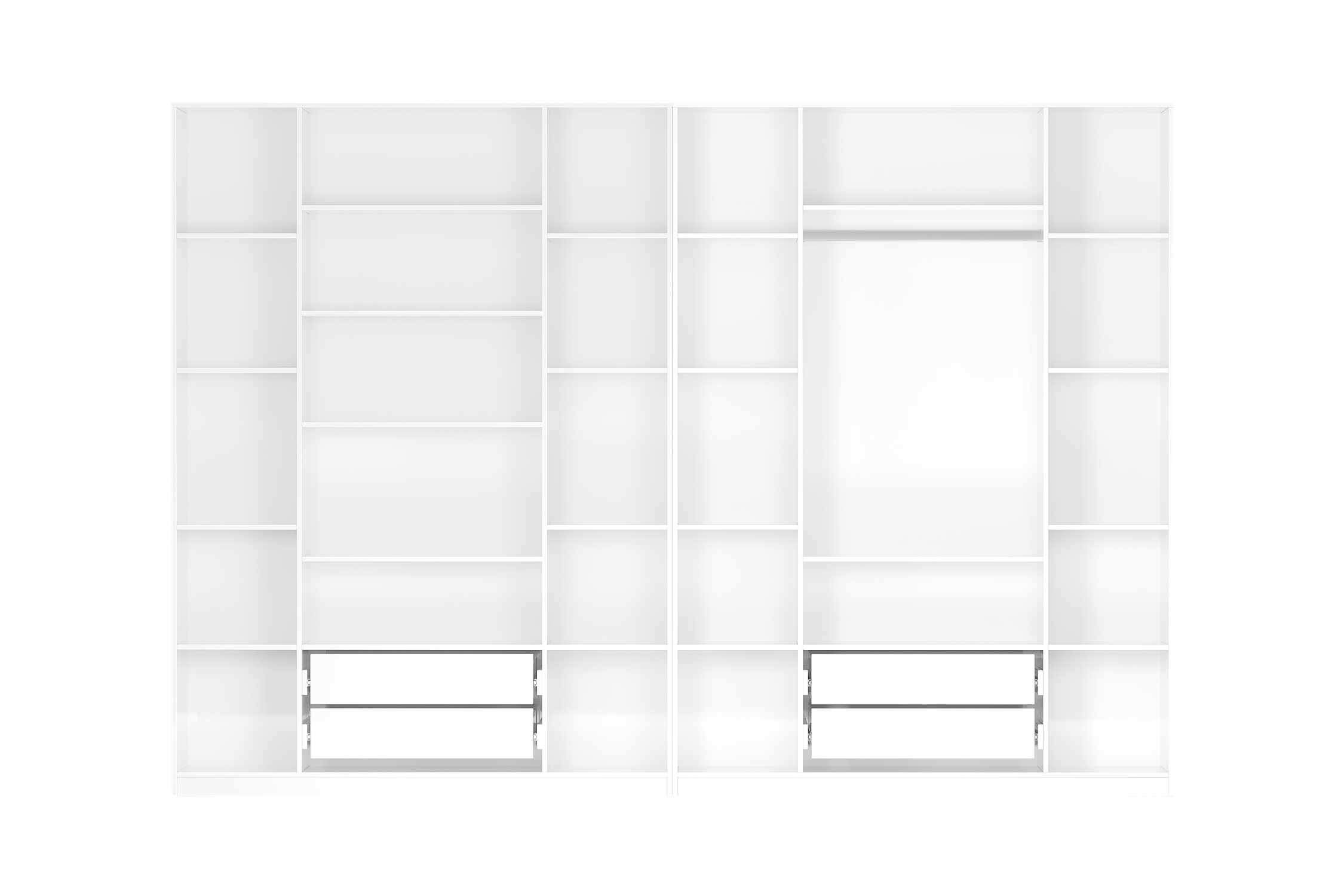 Комплект шкафов Тивина 3.2 м белый текстурный