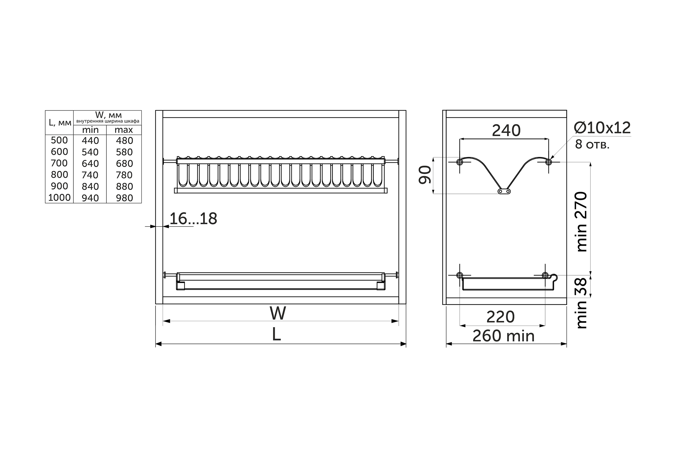 Сушка для посуды Inox инокс