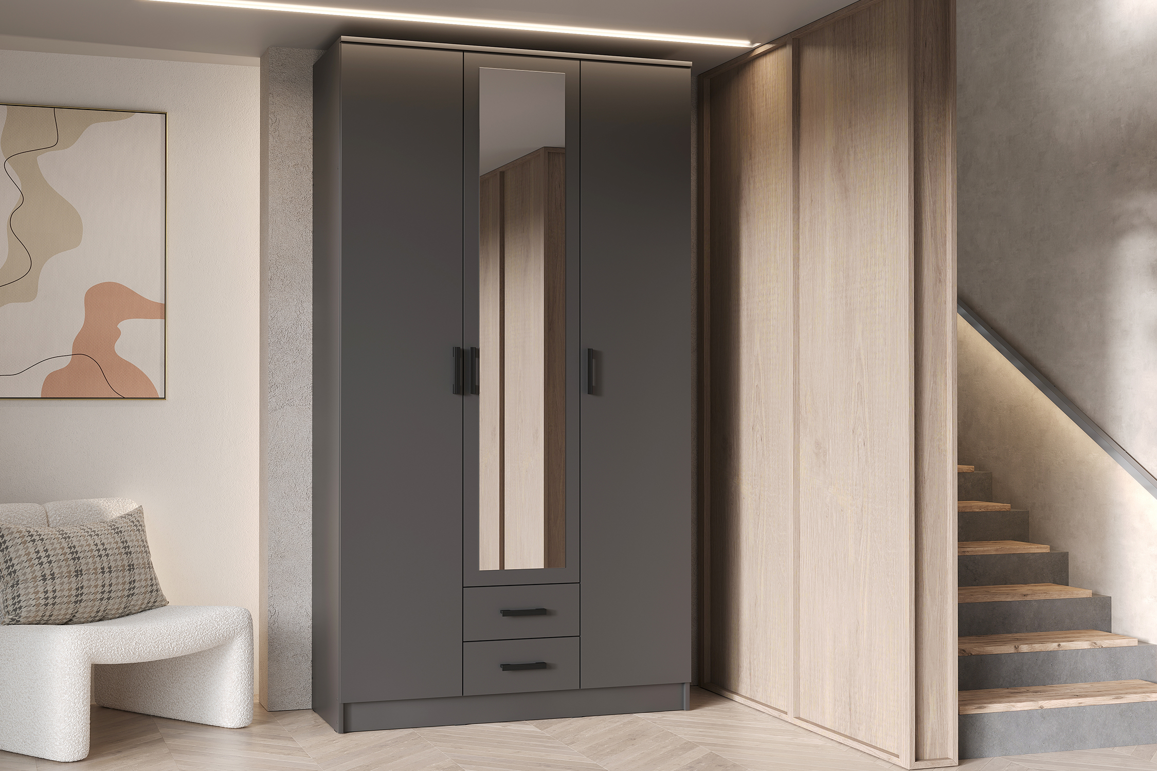 Шкаф Трио графит