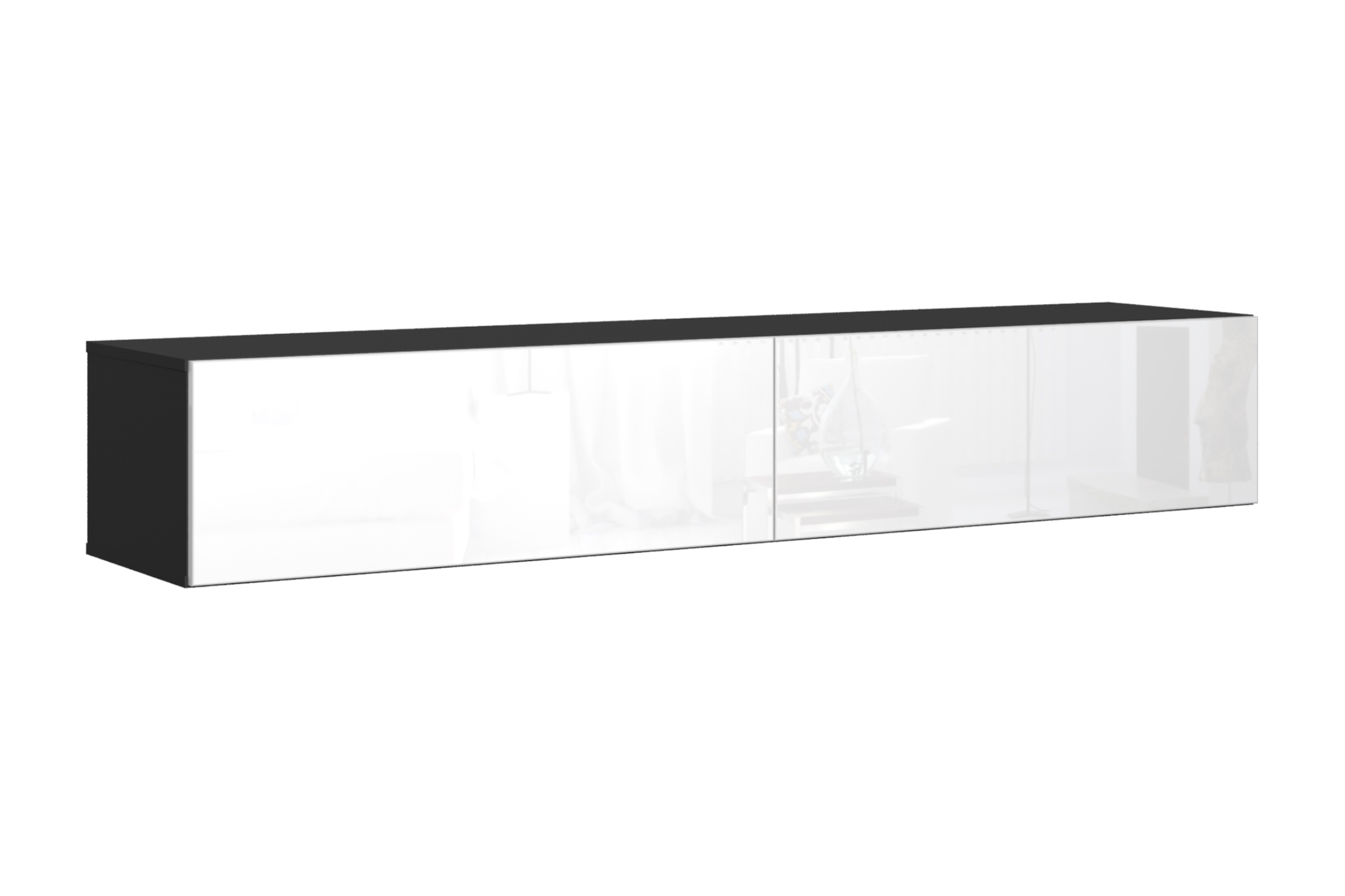 ТВ-тумба SOMERO черный / белый глянец арт. 08-86808 купить в Санкт ...