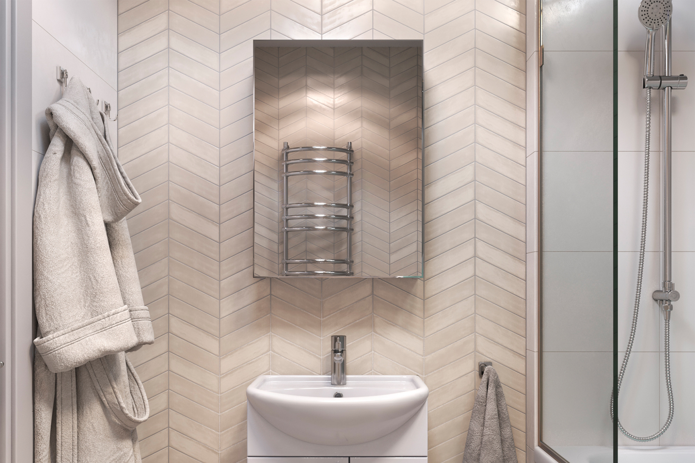 Зеркало-шкаф Grand белый