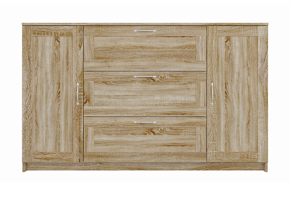 Комод с дверцами Сириус 3 ящика сонома