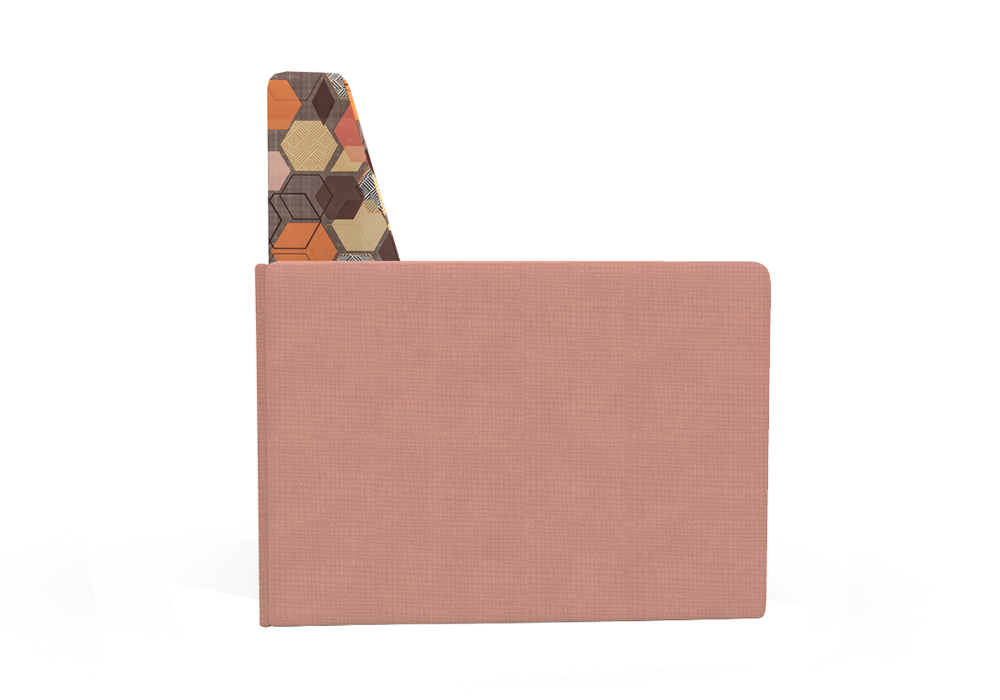 Диван выкатной Виктория-5 с узором розовый