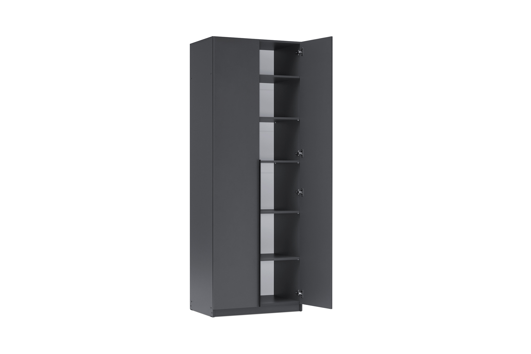 Шкаф 2-х створчатый Тивина графит серый