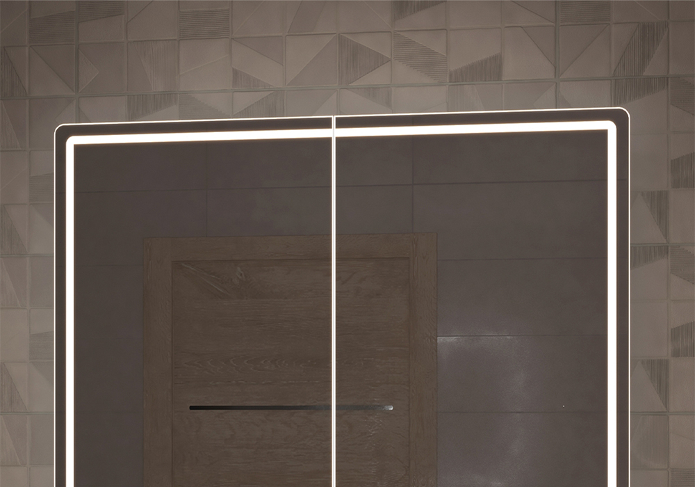 Зеркальный шкаф Geometry 800 с LED подсветкой и бесконтактным включением
