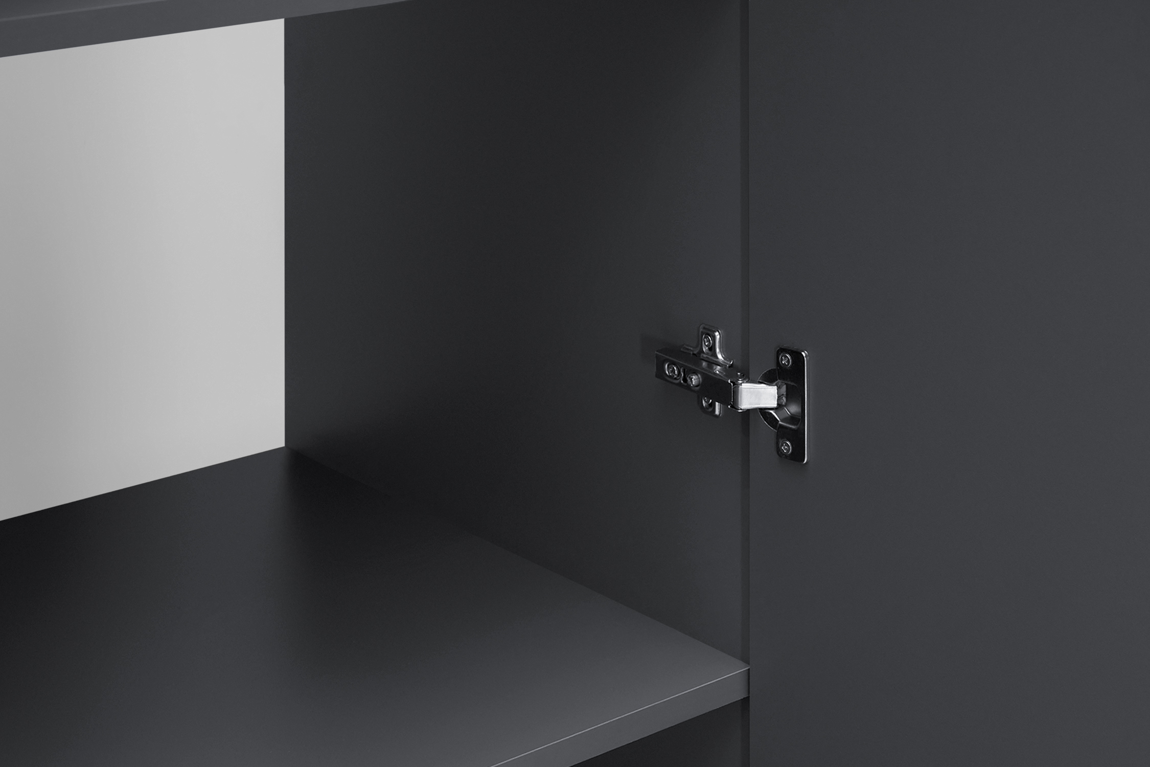 Шкаф 2-х створчатый Тивина графит серый