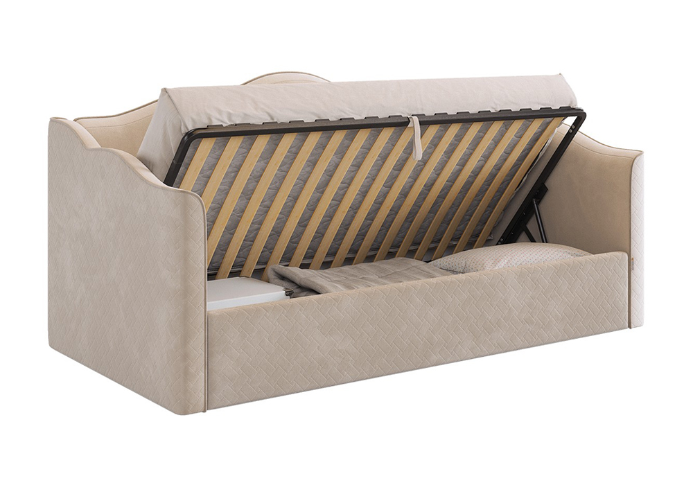 Софа Лея велюр крем /латте