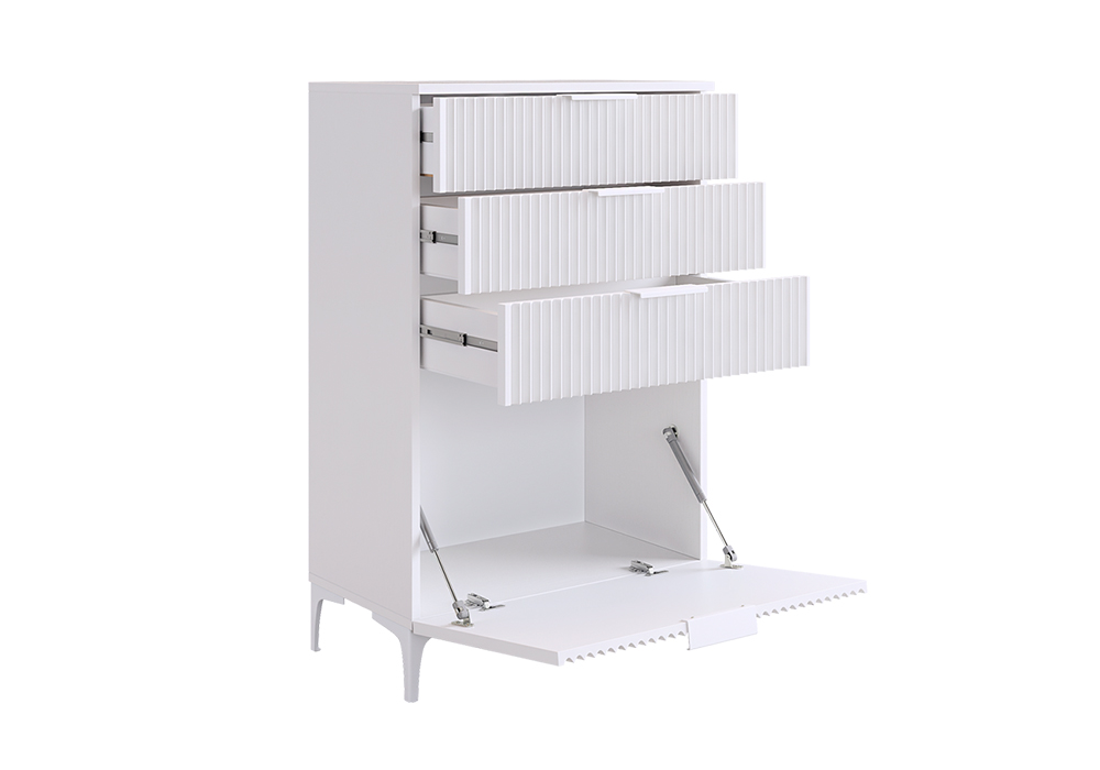 Комод Зефир белое дерево / белый