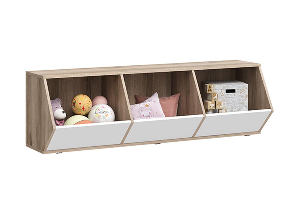 Полка Киви белая / дуб делано