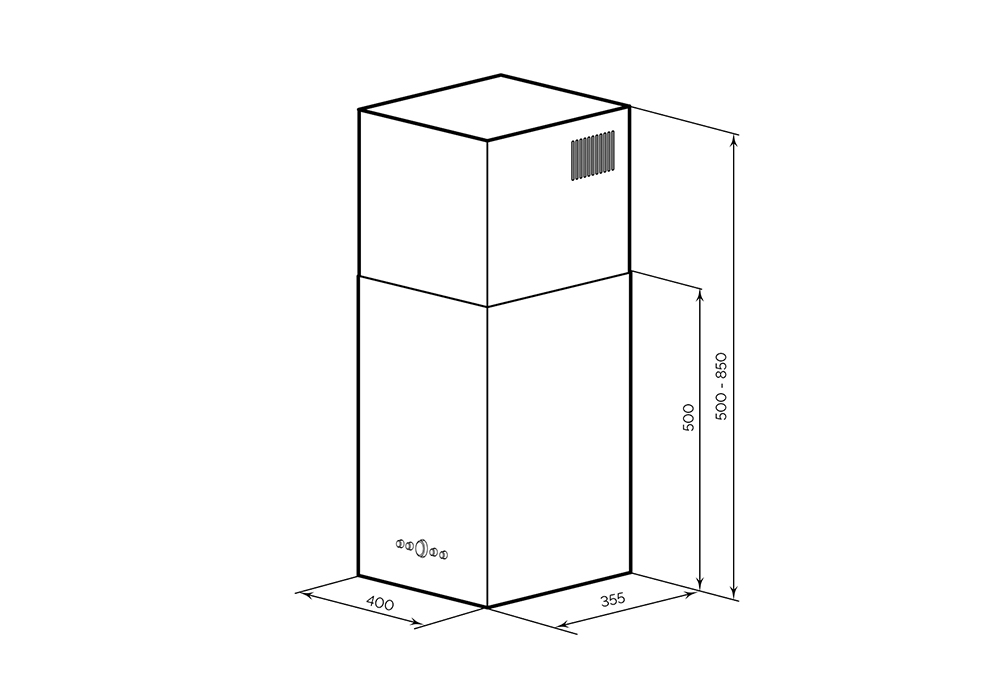 Декоративная вытяжка LEX MONO 400 WHITE