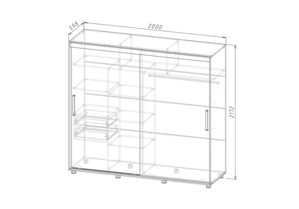 Шкаф-купе Комфорт-12 Прайм венге купить в Санкт-Петербурге по цене 19 ...