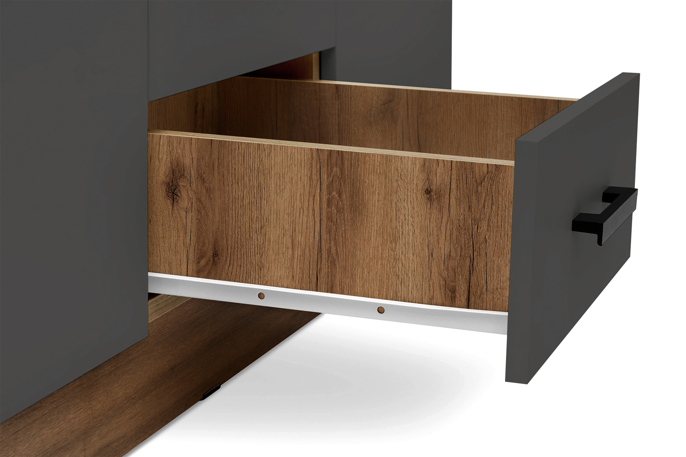 Шкаф Трио дуб делано / графит