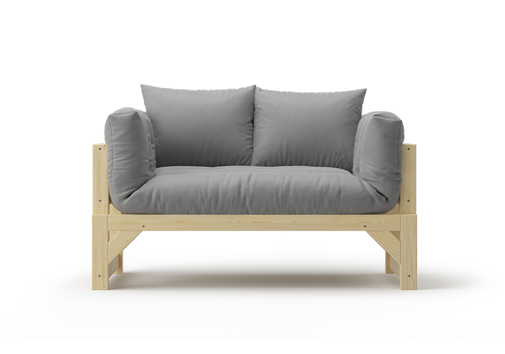 Купить Диван кушетка Амбер серый 74х185 см цена 12 490 ₽ в Москве | НОНТОН