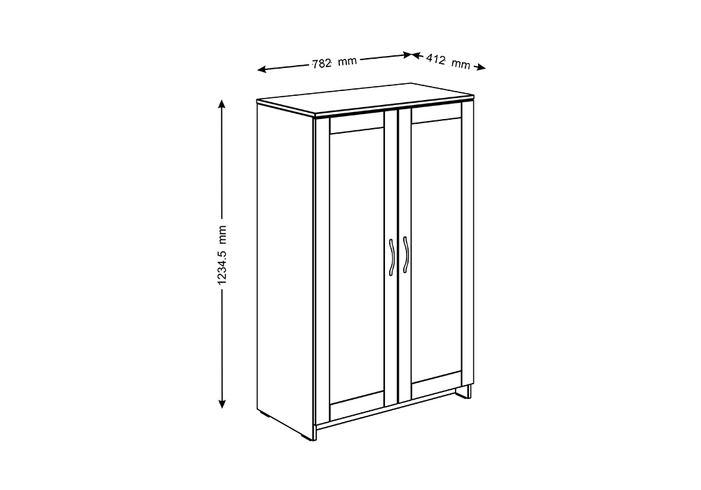 Шкаф двухдверный Сириус сонома
