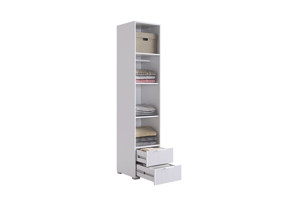 Пенал Зефир 107.01 белое дерево / белый