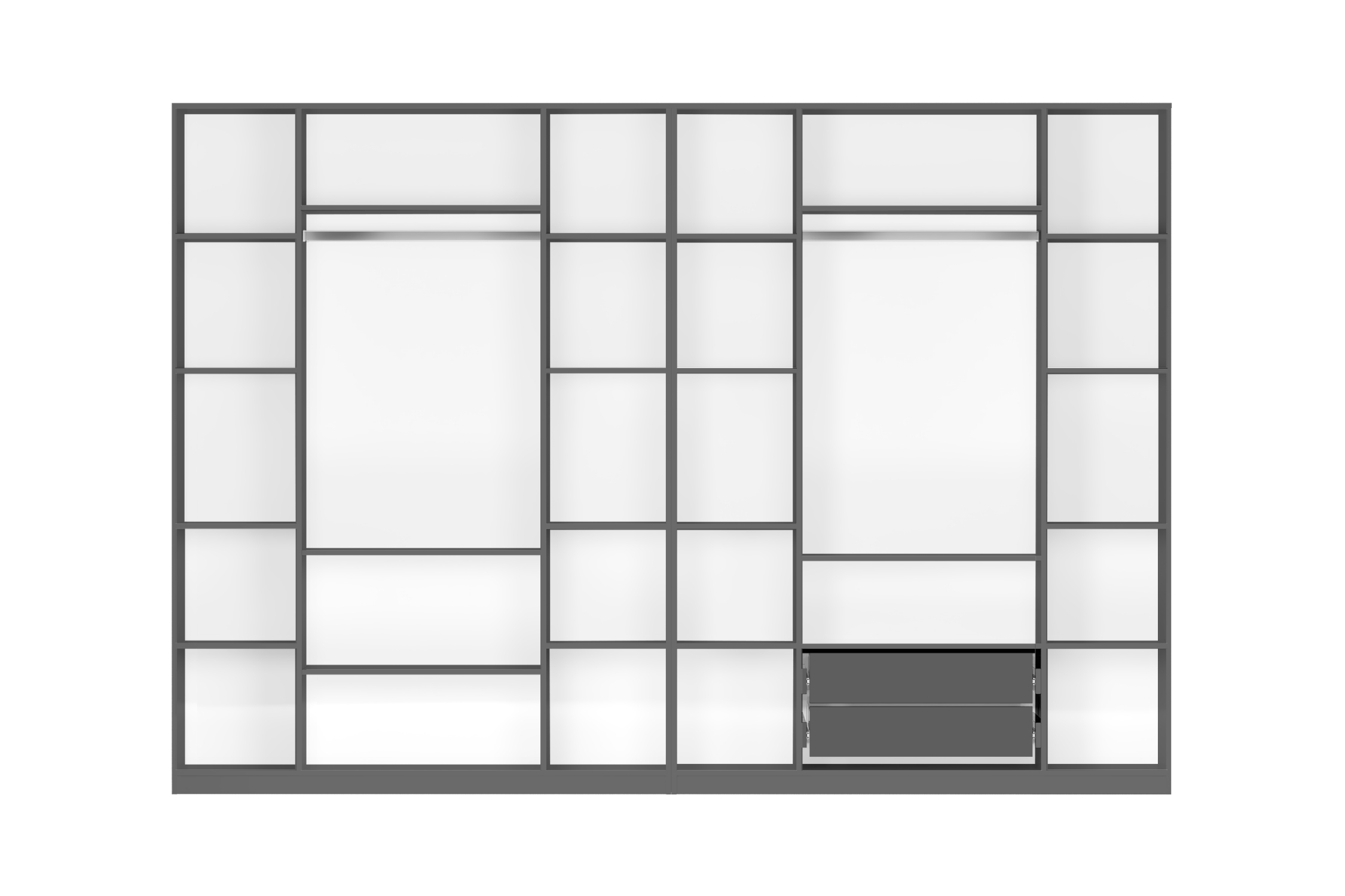 Комплект шкафов Тивина 3.2 м графит серый