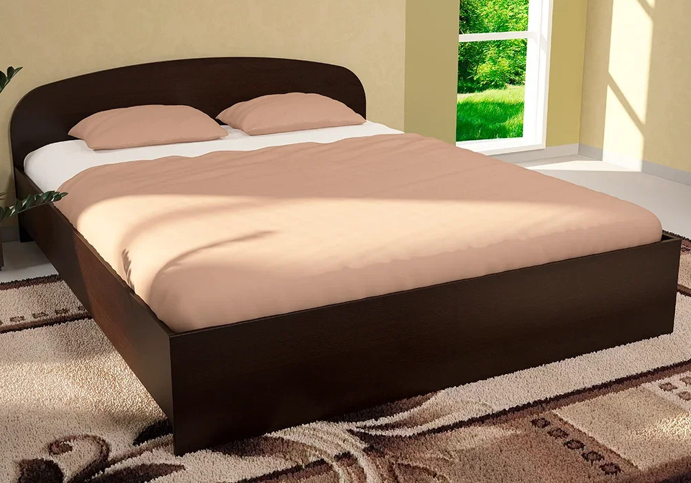 купить Кровать ЛДСП венге 160х200 см за 7 990 ₽ в Москве с доставкой по ...