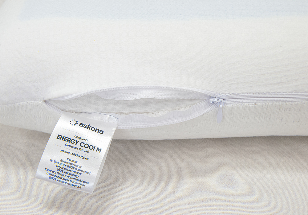 Подушка анатомическая с эффектом памяти Energy Cool M