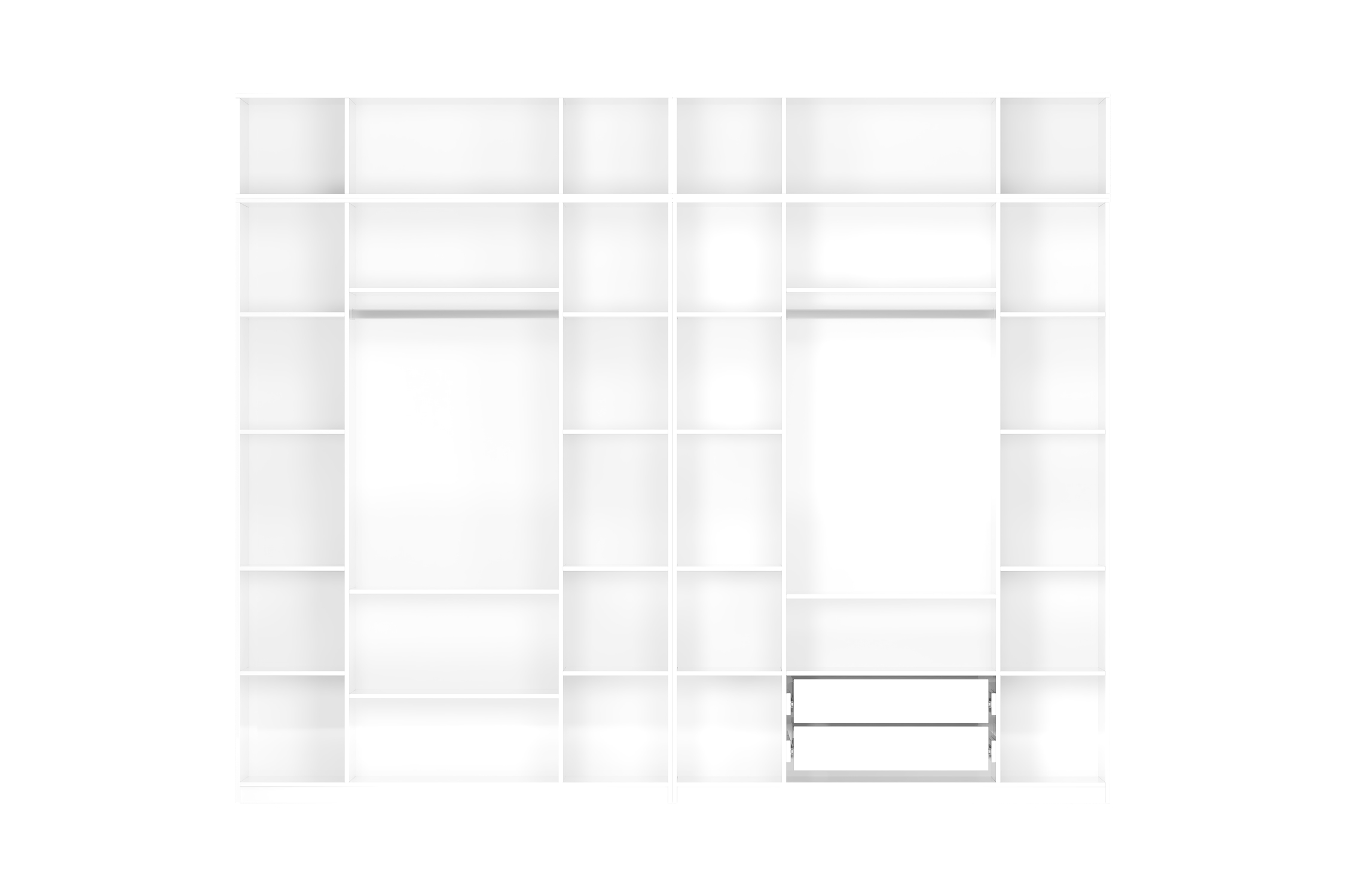 Комплект шкафов Тивина 3.2 м с антресолью белый текстурный