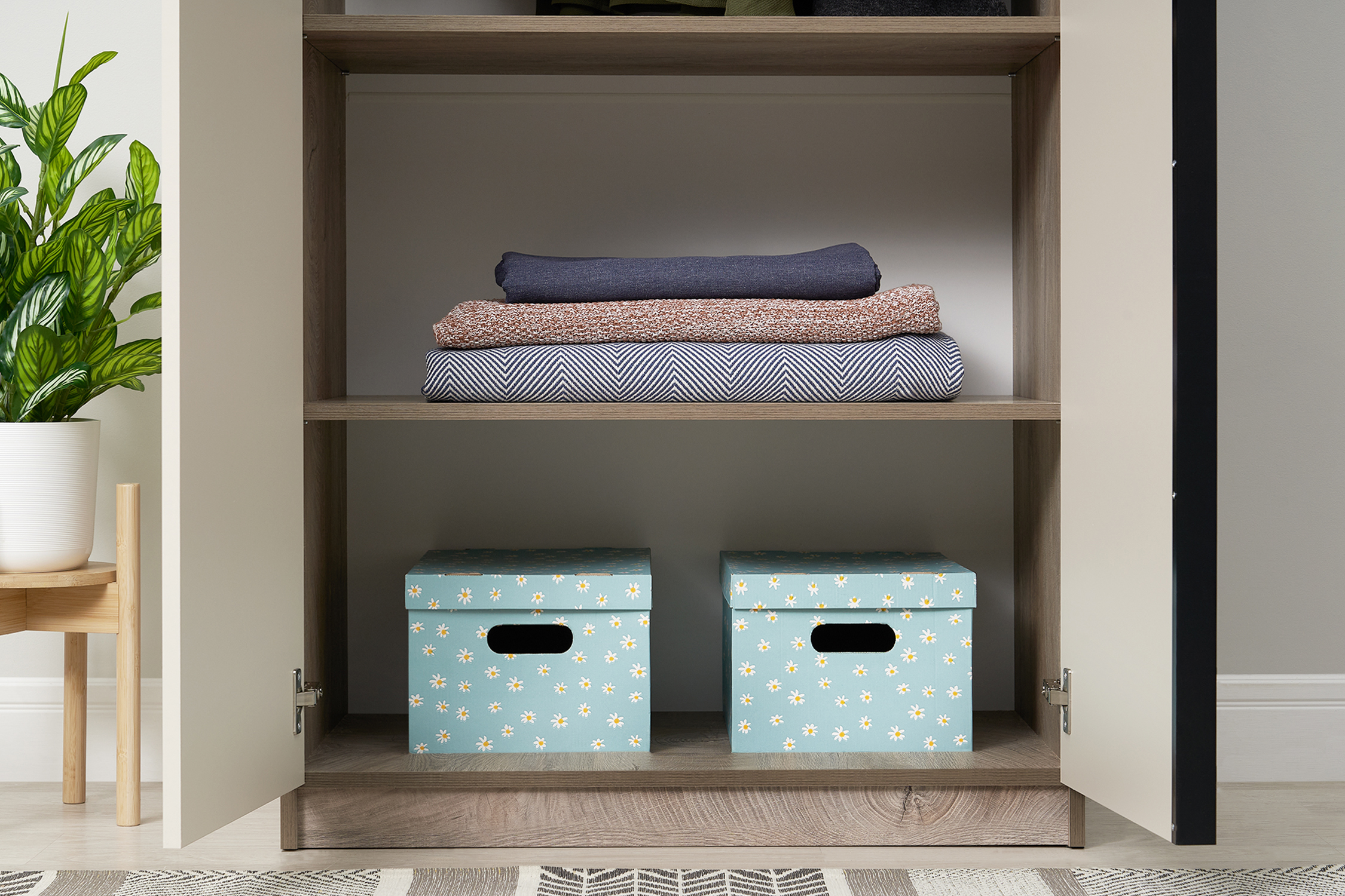 Шкаф 2-х створчатый Тивина эндгрейн / меланж