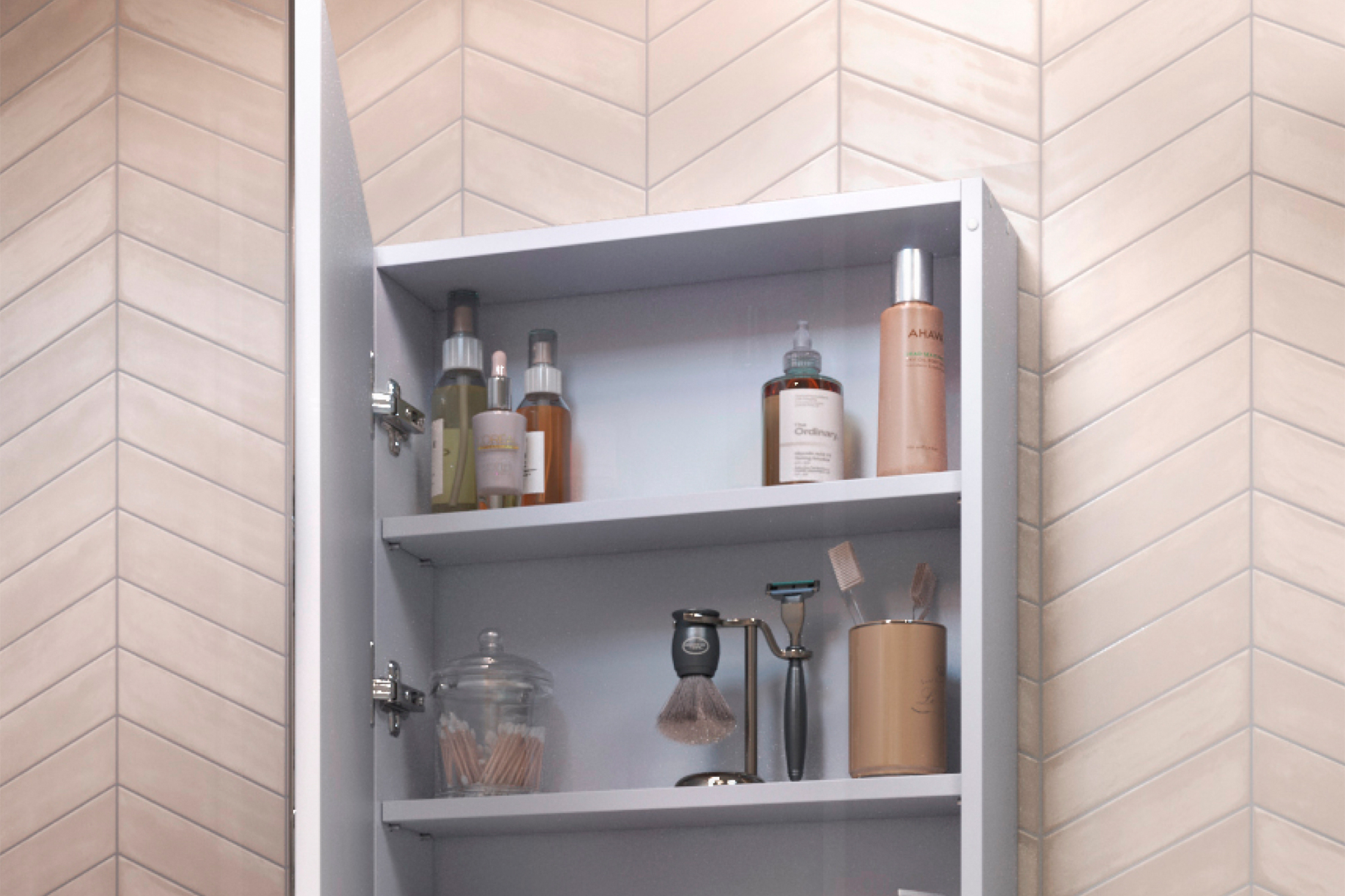 Зеркало-шкаф Grand белый