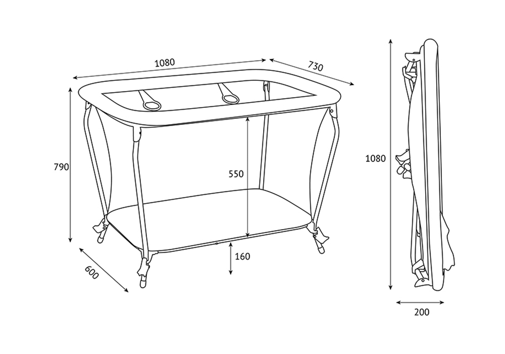 Манеж Classic принт Слоник / макиато