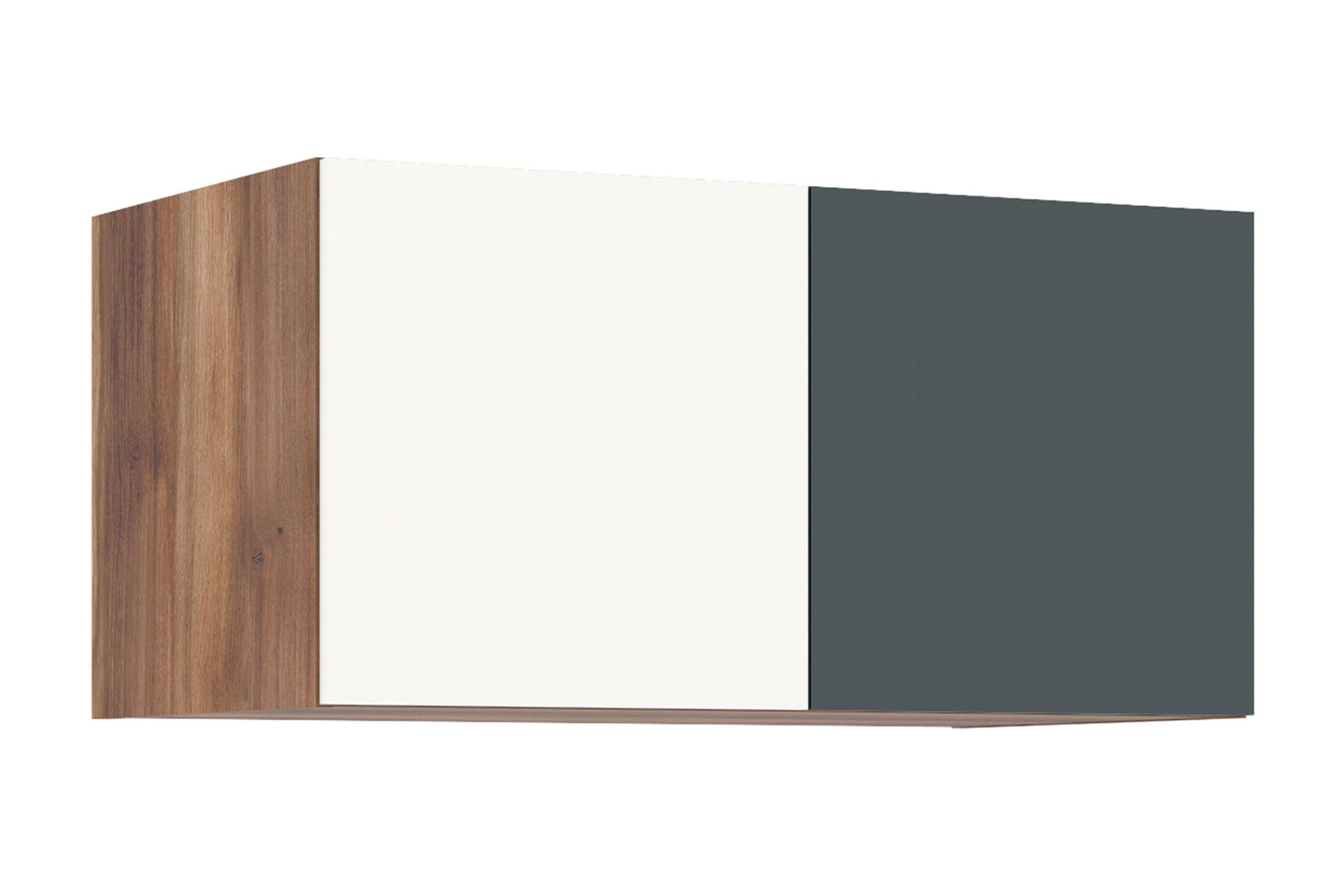 Антресоль двухдверная Тризиль дуб барокко / зеленый камень / белый