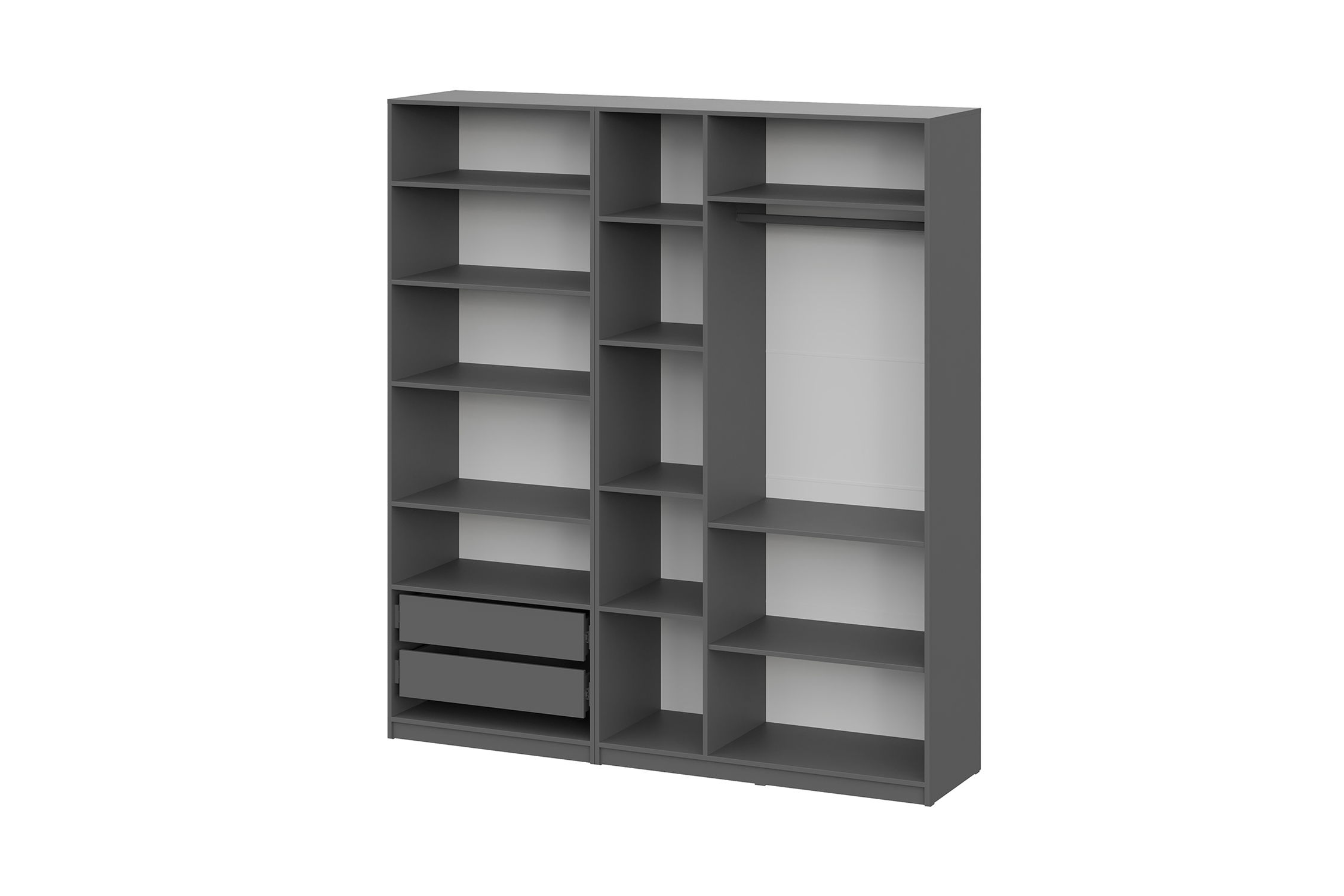 Комплект шкафов Тивина 2 м графит серый