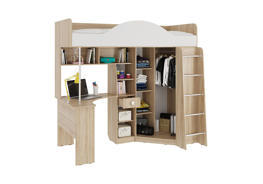 Детский комплекс Мега дуб сонома / белый