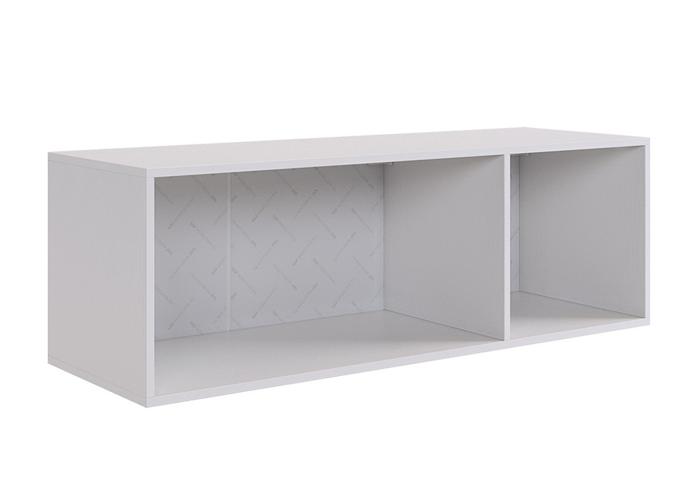 Антресоль трехдверная Зефир 119.01 белое дерево / пудра розовая