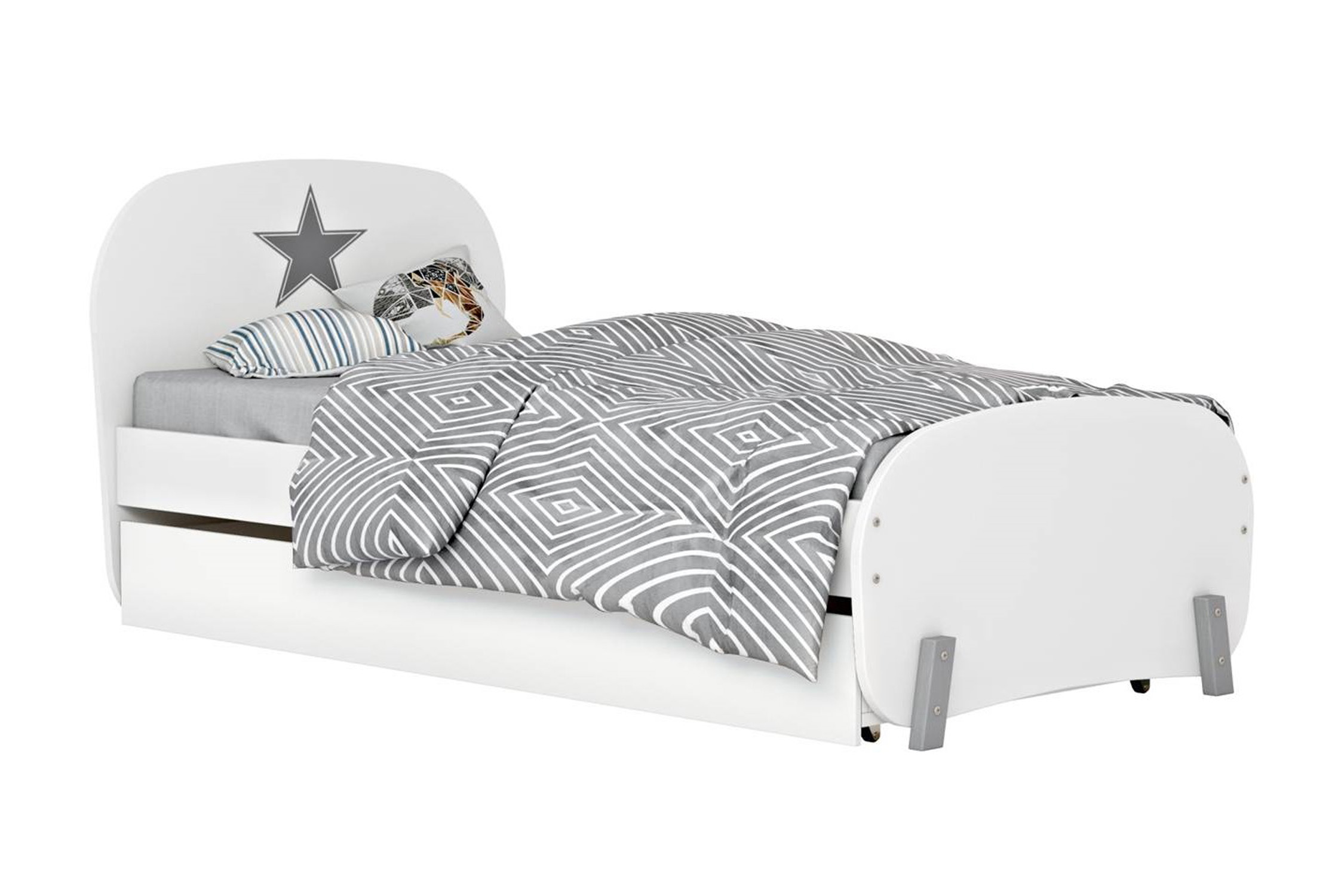 Кровать детская Mirum 1915 с ящиком белый