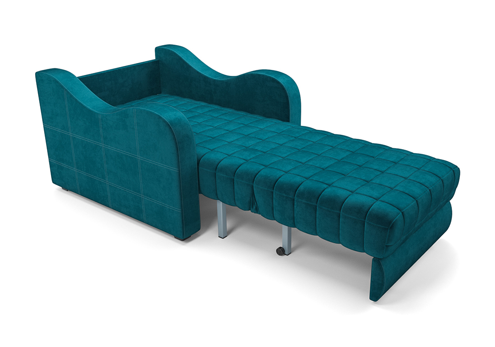 Кресло аккордеон Барон №4 бархат бирюзовый