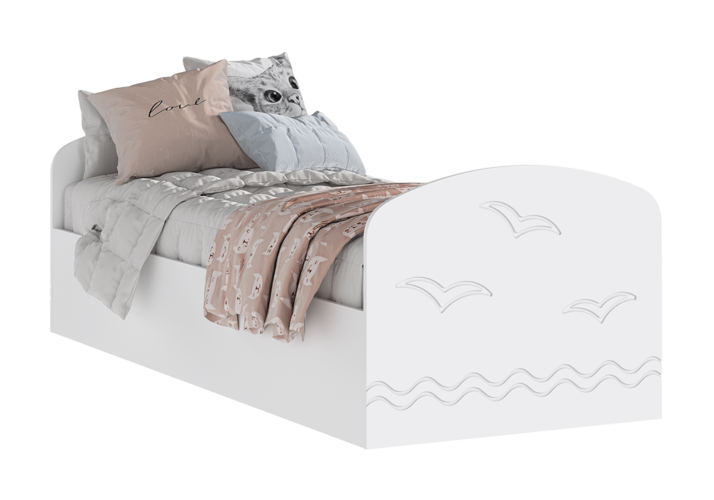 Кровать Юниор-2 белый / шарли белый
