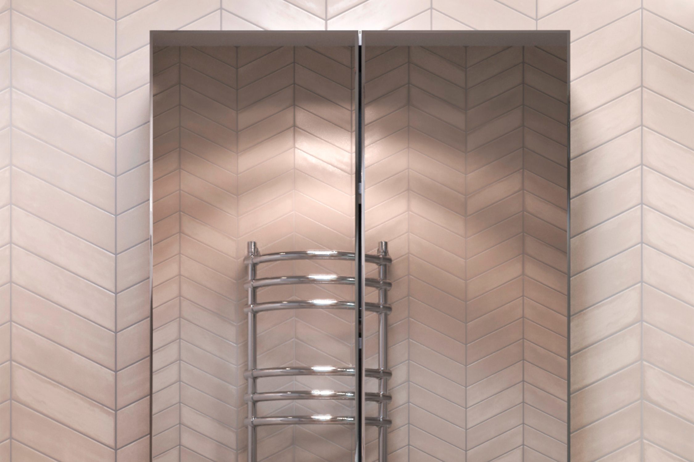 Зеркало-шкаф 2-х створчатый Grand белый