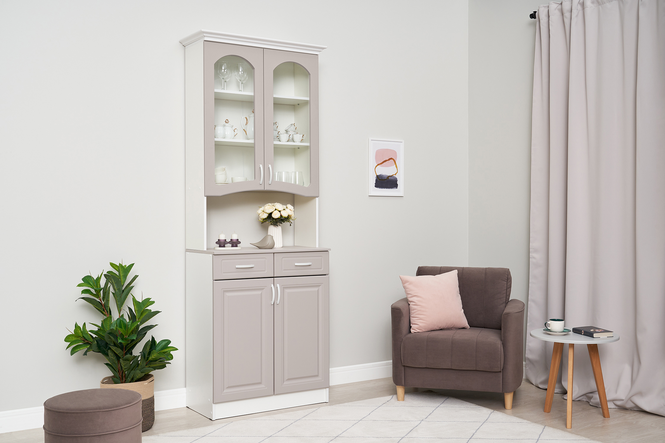 Буфет Констанция 2-х створчатый мускат