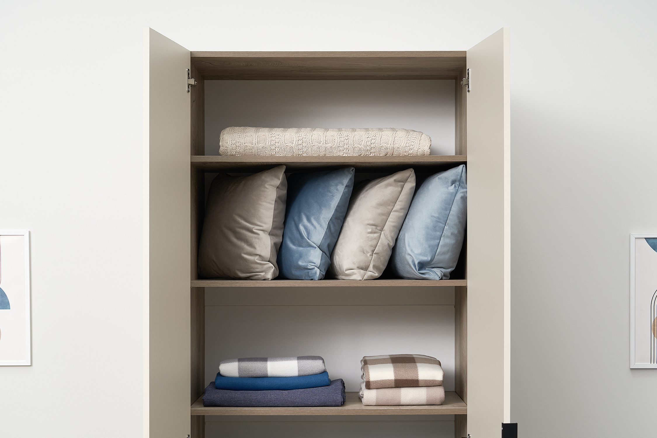 Шкаф 2-х створчатый Тивина эндгрейн / меланж