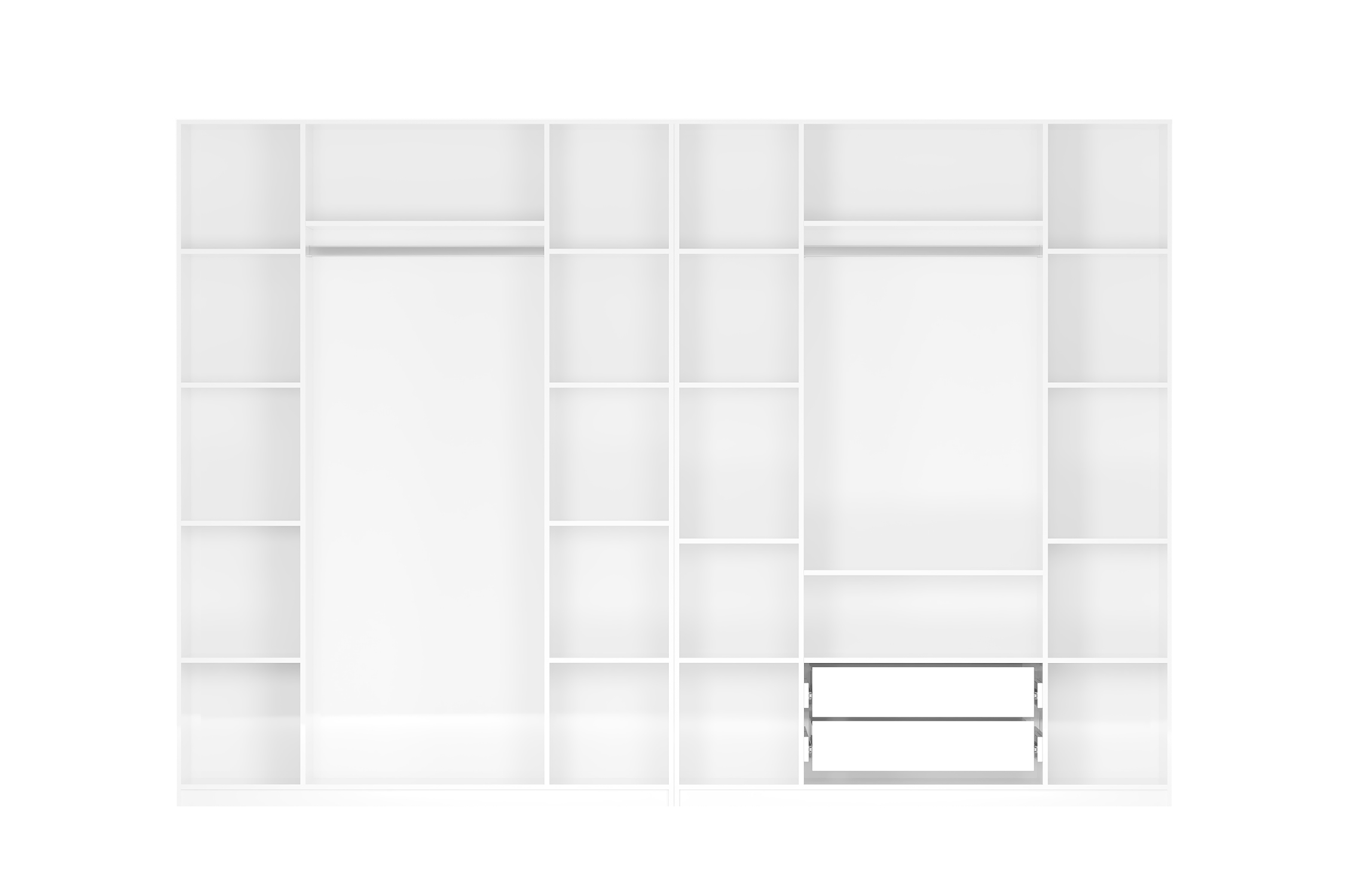 Комплект шкафов Тивина 3.2 м белый текстурный