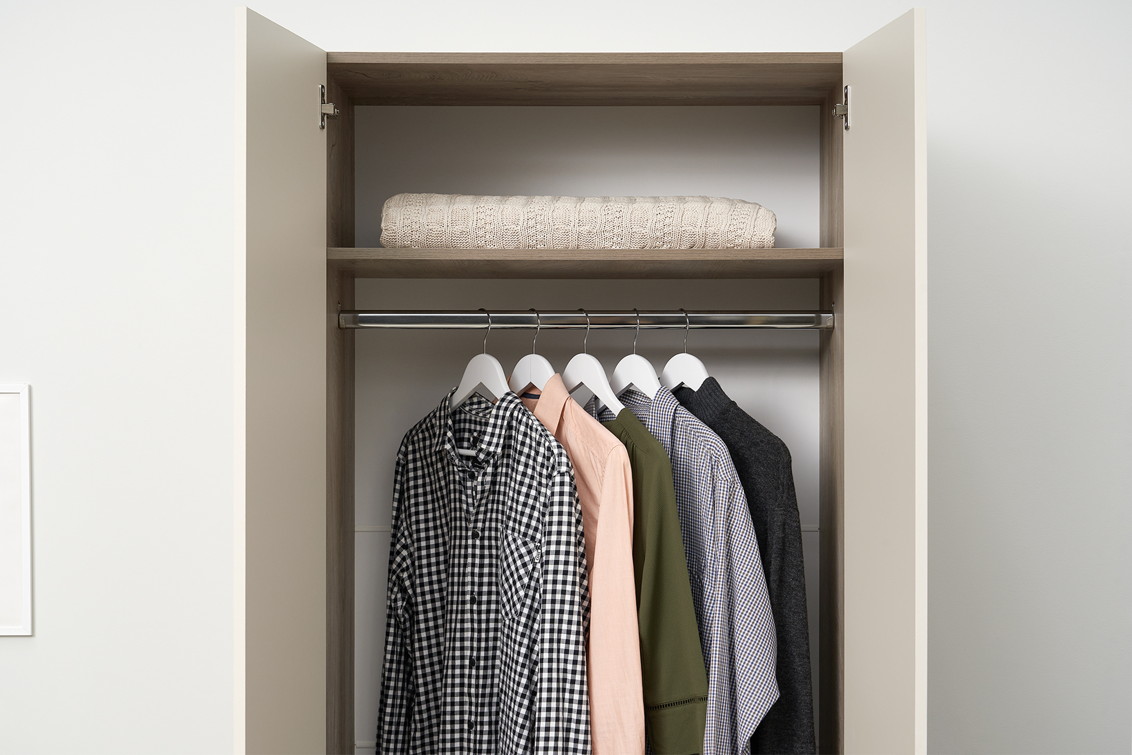 Шкаф 2-х створчатый Тивина эндгрейн / меланж