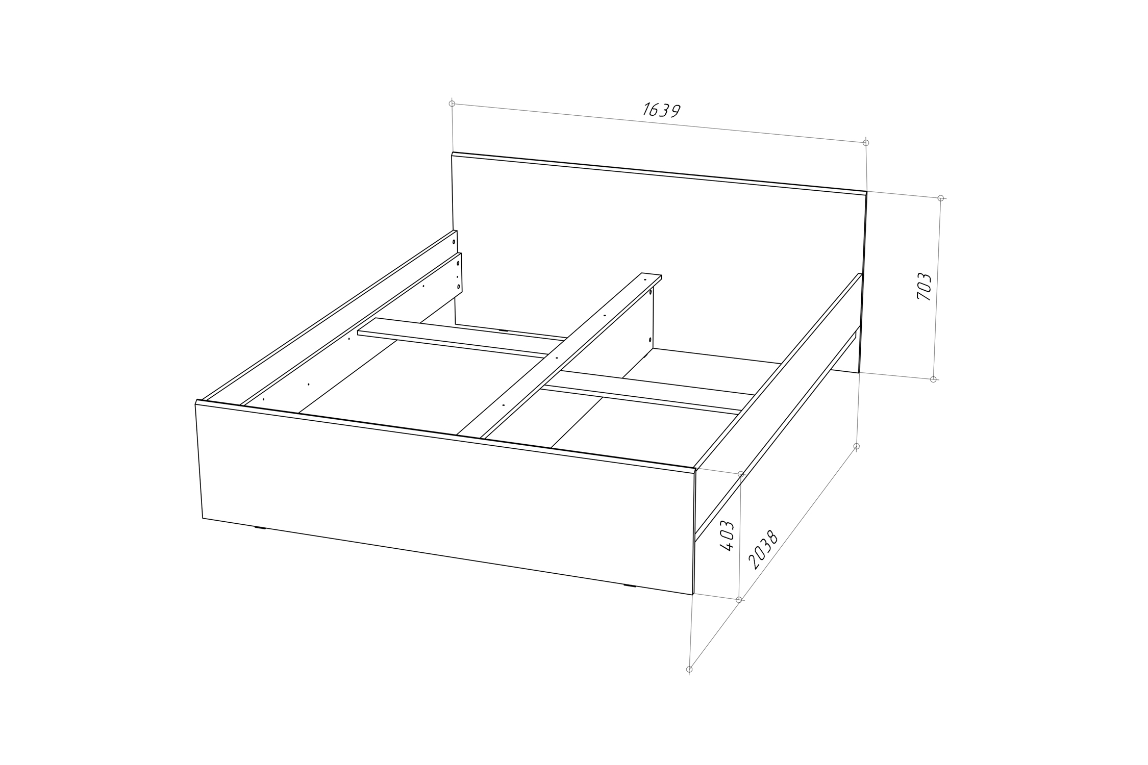 Кровать Stern белая арт. 08-122289 140х200 см двуспальная купить за 11 ...