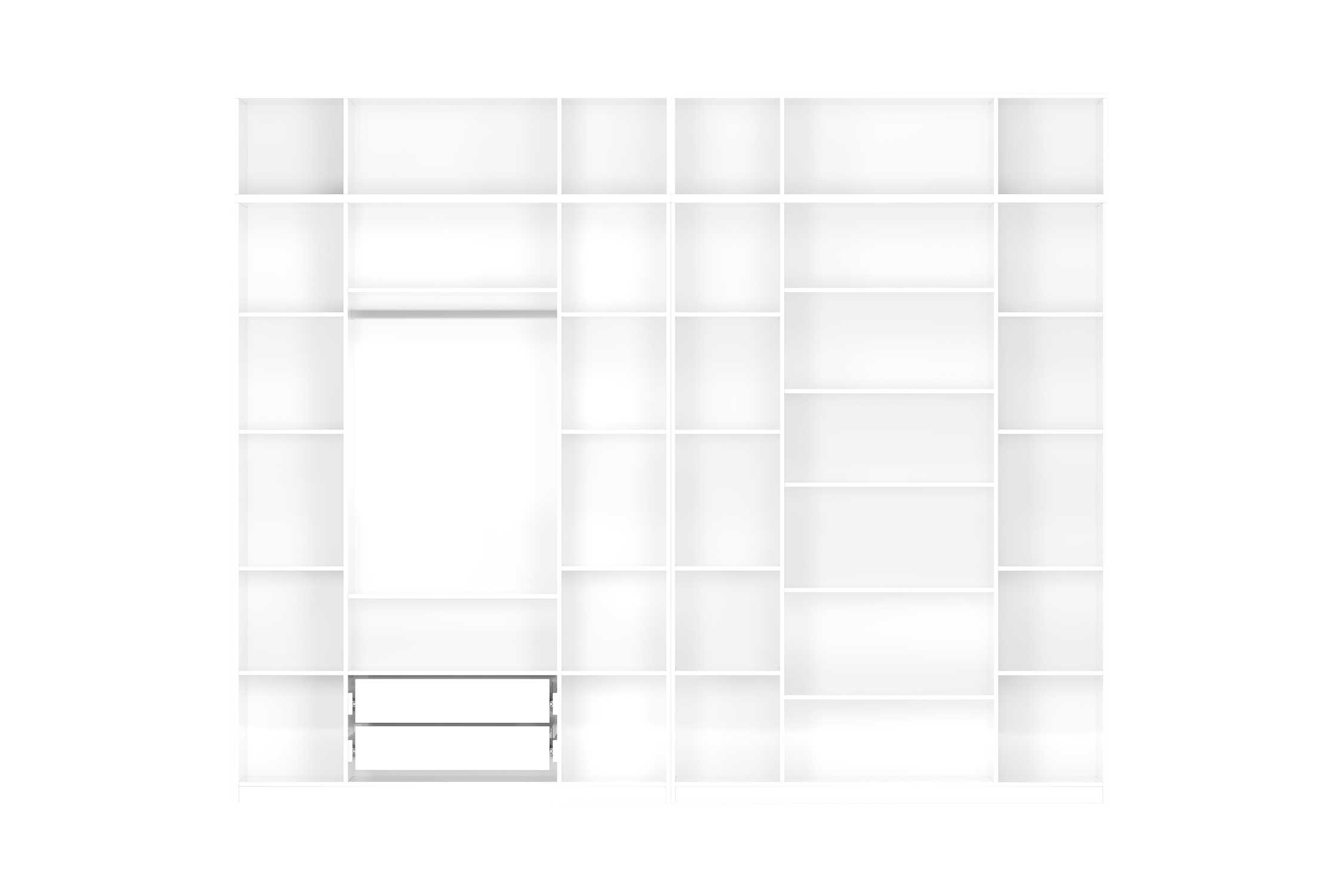 Комплект шкафов Тивина 3.2 м с антресолью белый текстурный