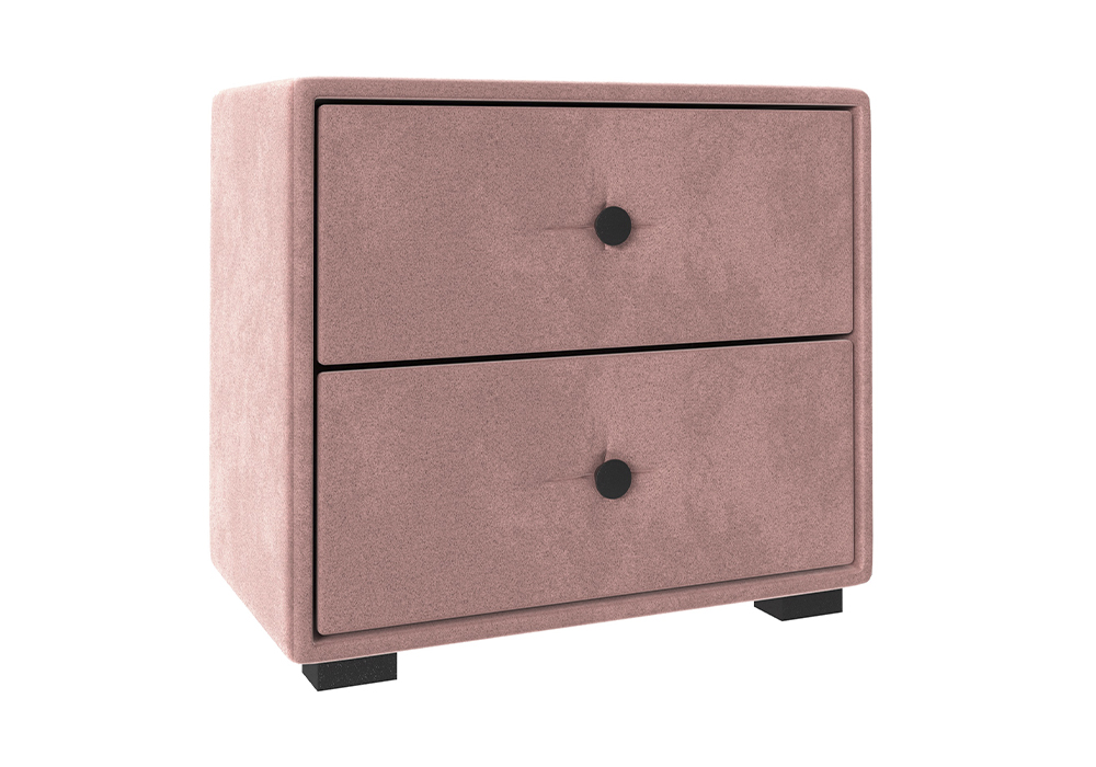 Тумба прикроватная Tango велюр розовый