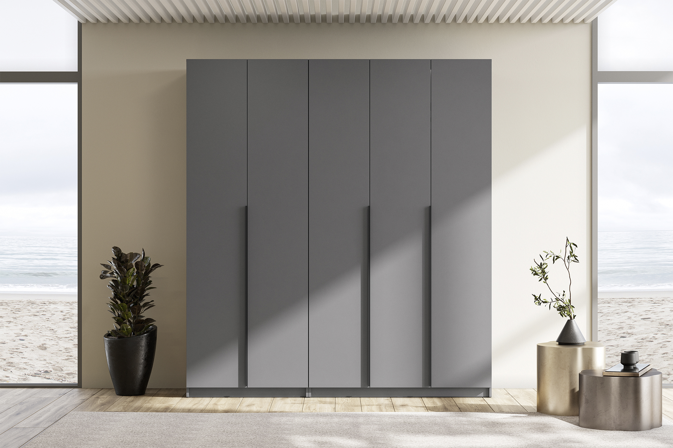 Комплект шкафов Тивина 2 м графит серый