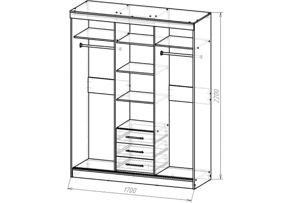 Шкаф купе маэстро с зеркалом схема сборки