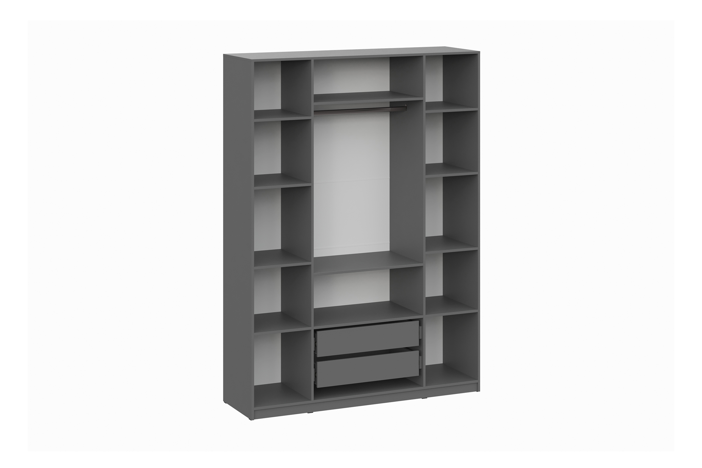 Шкаф 4-х створчатый Тивина графит серый