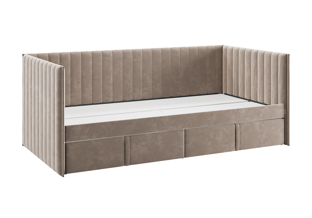 Софа с ящиками Твикс велюр латте
