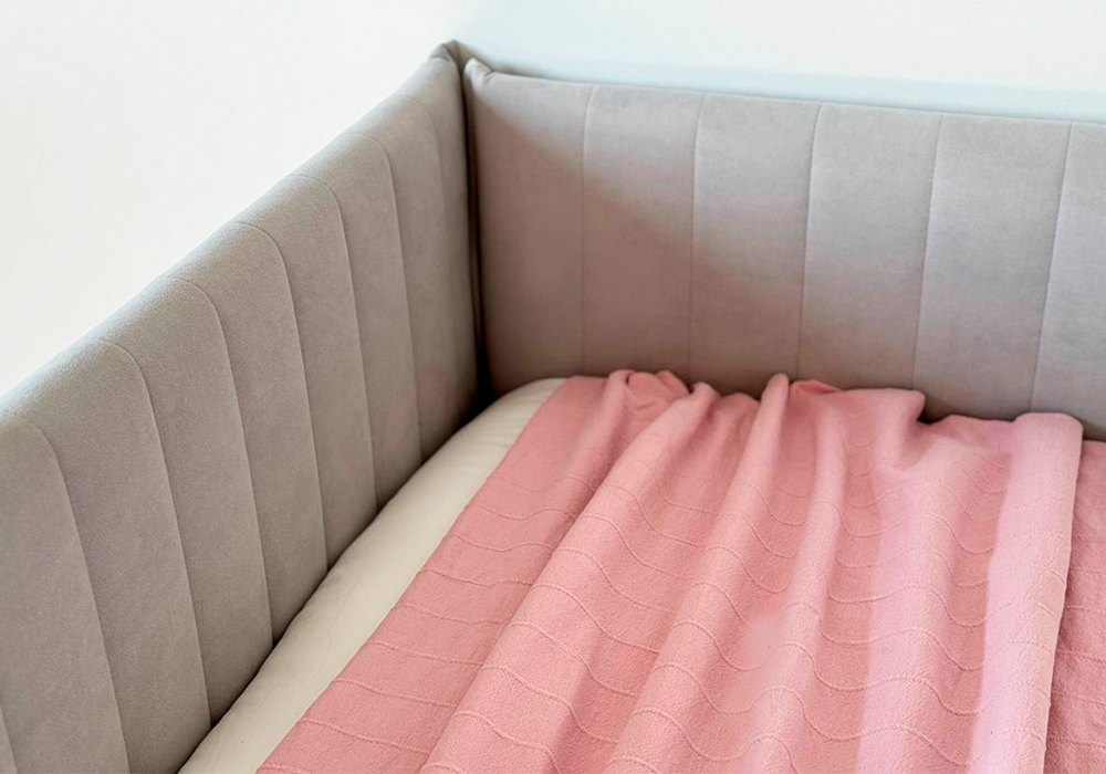 Тахта с ящиками Твикс велюр галька