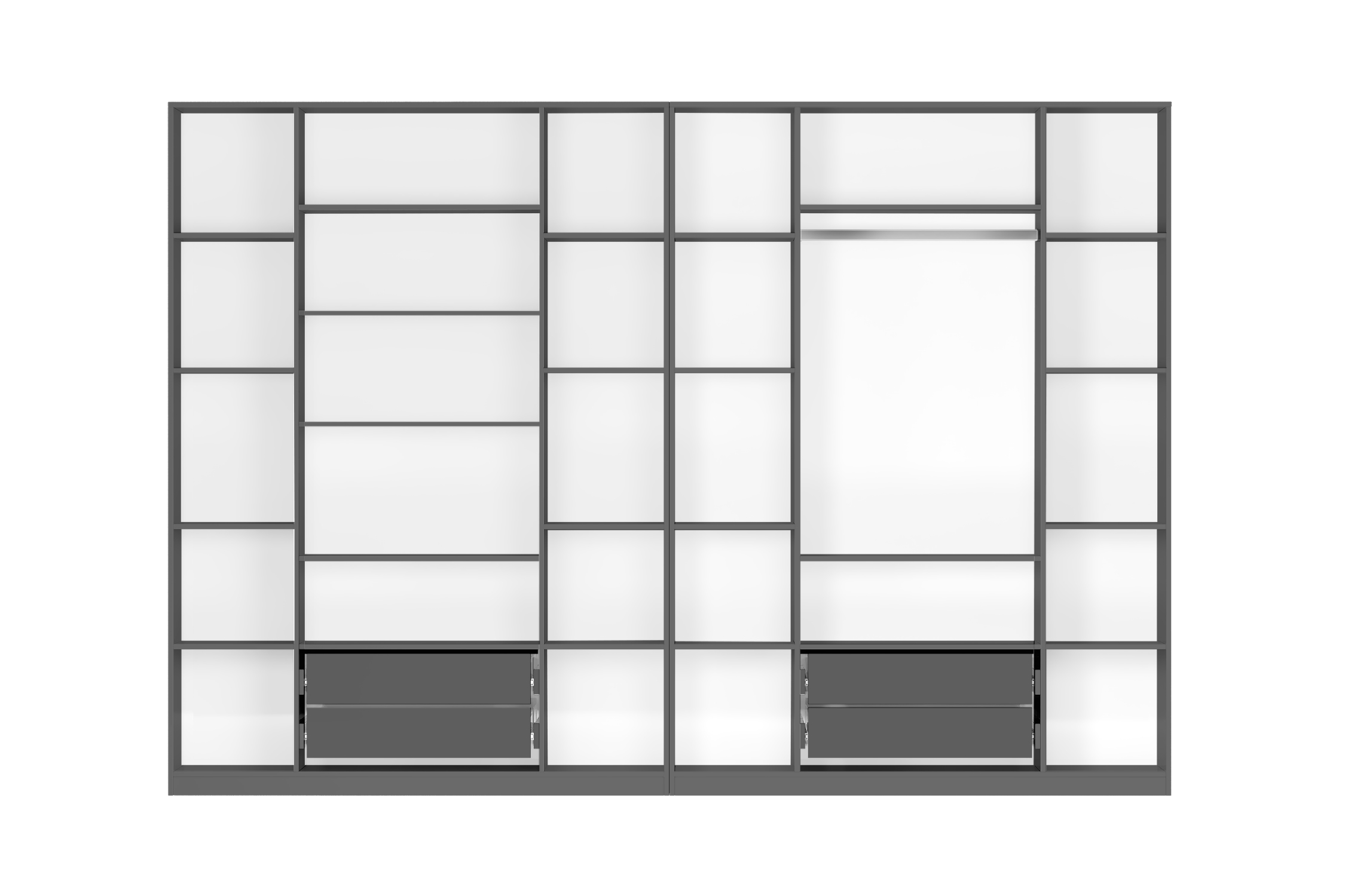 Комплект шкафов Тивина 3.2 м графит серый