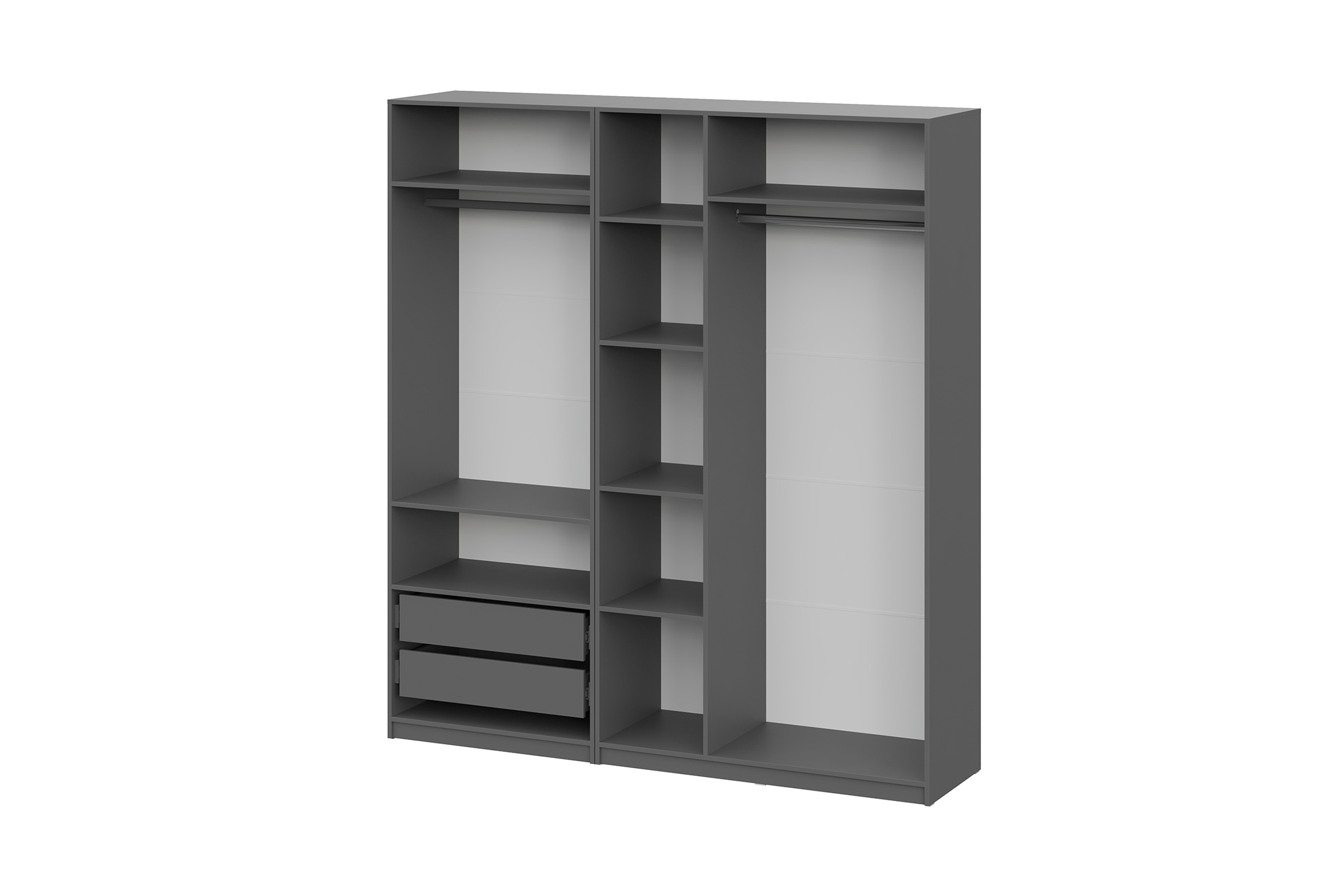 Комплект шкафов Тивина 2 м графит серый