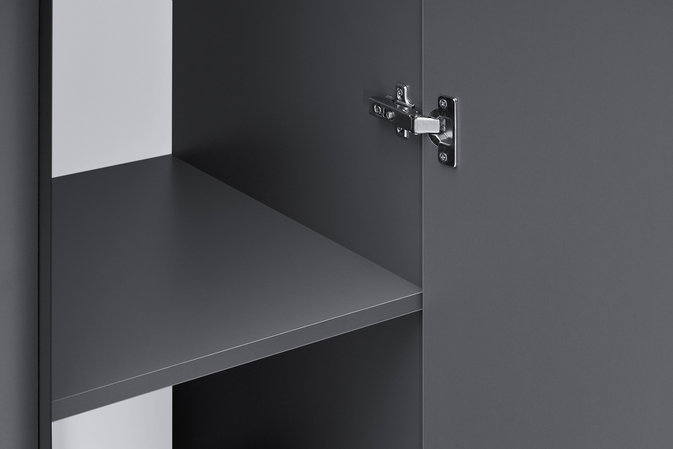 Шкаф 2-х створчатый Тивина графит серый