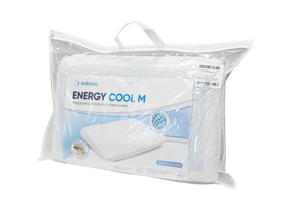 Подушка анатомическая с эффектом памяти Energy Cool M